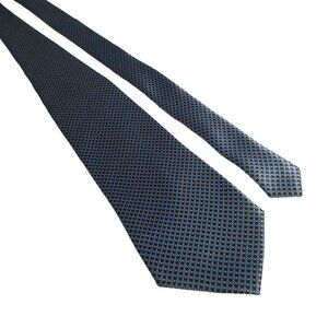 Danmes Men Silk Necktie Vintage Shiny Blue Office Office Accessory Dad Gift